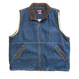 Vintage mens wrangler sherpa jean vest